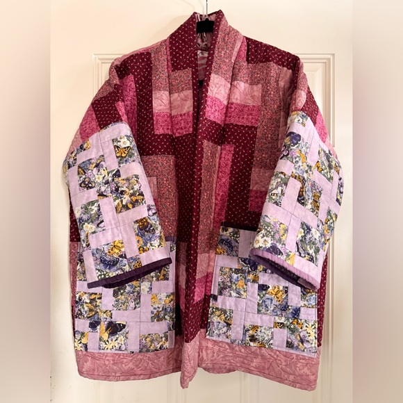 Haight Ashbury 2021 Jackets & Blazers - Upcycled Vintage Quilt Patch Jacket/Kimono oversized Jacket